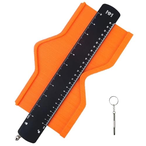 10 Inch Contour Gauge with Lock, Shape and Outline Tool, Duplicator Woodworking Tools for Flooring, Carpenter, Construction