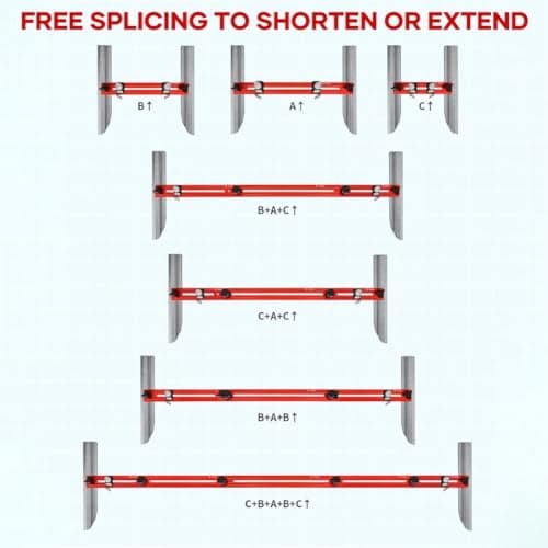 Saker Stair Tread Template Tool - Upgrade Stair Measuring Jig (Red, 1 Set)