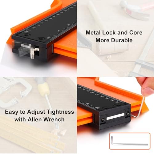 Precision Metal Lock Contour Gauge for woodworking, remodeling, auto repair