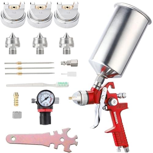 Professional HVLP Gravity Feed Air Spray Gun Set for Auto & Wall Painting