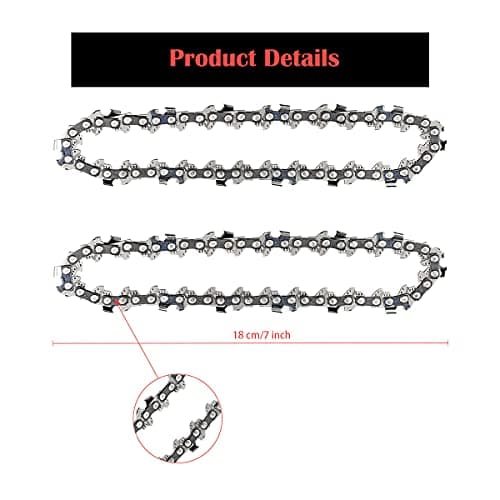 Mini Cordless Battery Chainsaw Chain, 4 Inch Replacement (4pcs)