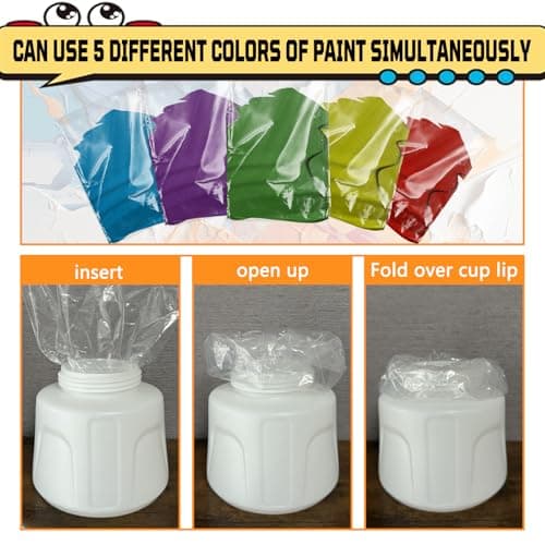 90000 RPM High-Speed Electric Paint Sprayer 1400ml Capacity, 5 Nozzles 3 Spray Patterns