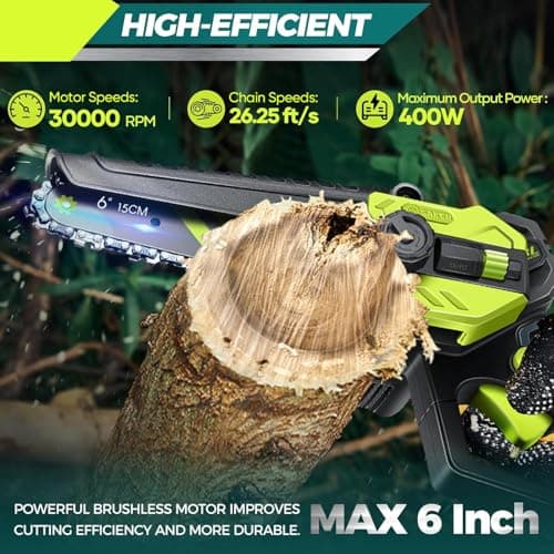 Saker Mini Brushless Chainsaw 6 Inch Cordless Electric Saw