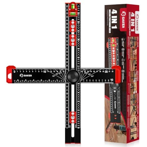 Saker 4-in-1 Multi-function Scribing Drilling Ruler