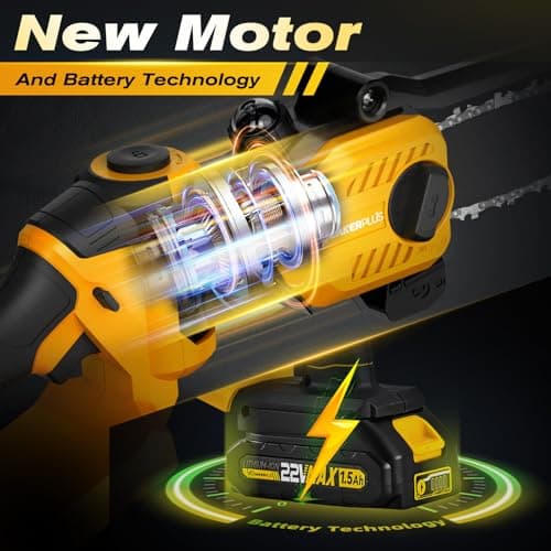 6 Inch Mini Chainsaw Adjustable Angle Portable Electric Chainsaw Cordless with Oil Filling Port for Gardens Carpentry and Tree Branches
| Portable Electric Chainsaw Cordless 6 Inch Mini Chainsaw Adjustable Angle Support Left and Right Hand Use for G