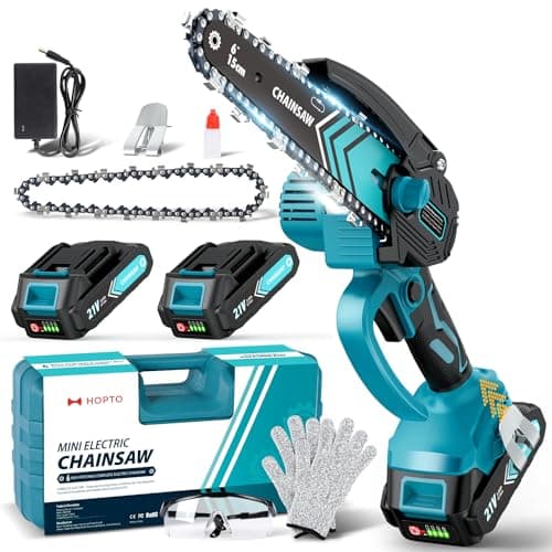 Mini Chain Saw 6-Inch Portable Handheld Chainsaw for Wood Cutting and Tree Trimming
| 2000mAh Battery 2 Pack Mini Chain Saw for Gardening and DIY Projects
| Seniors Friendly Mini Chainsaw Cordless 6-Inch for Camping and Wood Cutting