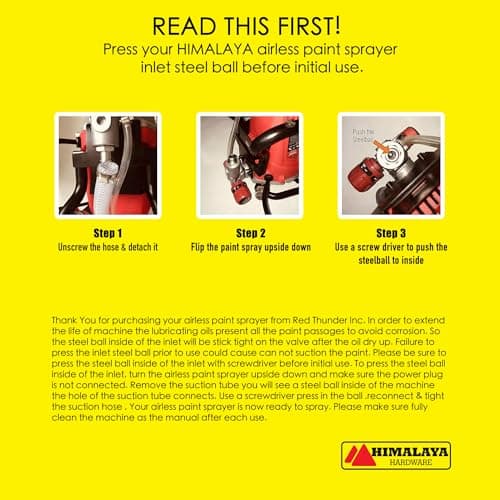 Himalaya 3000PSI Airless Paint Sprayer for Home & Commercial Use