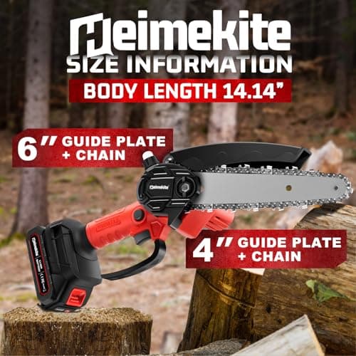 2025 Upgraded 4&6 Inch Cordless Mini Electric Chainsaw, Handheld Portable Wood Saw for Men Dad Husband