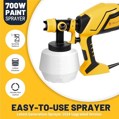 High-Volume Low-Pressure (HVLP) 700 W Airless Paint Sprayer with 5 Copper Nozzles for House and Furniture Painting