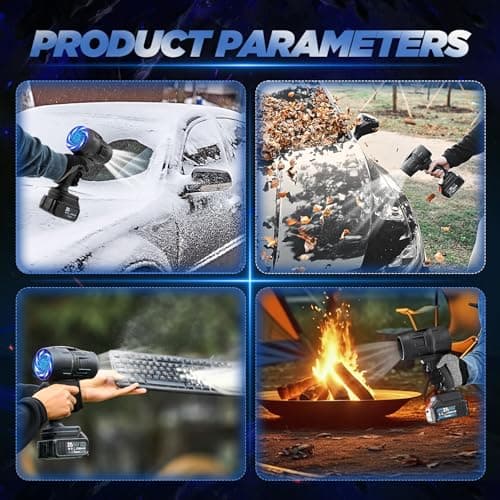 Saker Cordless Leaf Blower for Patio and Camping, 180k RPM Turbo Jet Cleaner