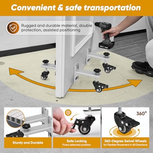 Saker 500LB Heavy Duty Door Installation Kit with Dolly & Anti-Slip Mat
