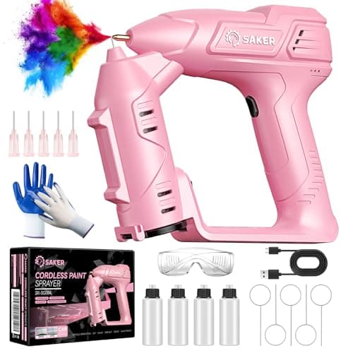 Saker Cordless Electric Paint Sprayer for Car Scratch Repair and DIY Projects – High Power, Handheld, Dark Blue with 3 Gears