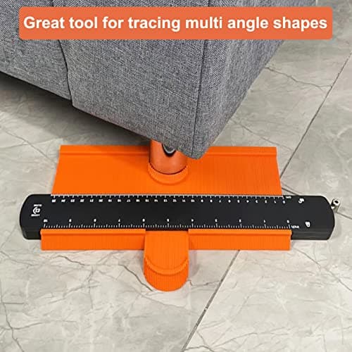 10 Inch Contour Gauge with Lock, Shape and Outline Tool, Duplicator Woodworking Tools for Flooring, Carpenter, Construction