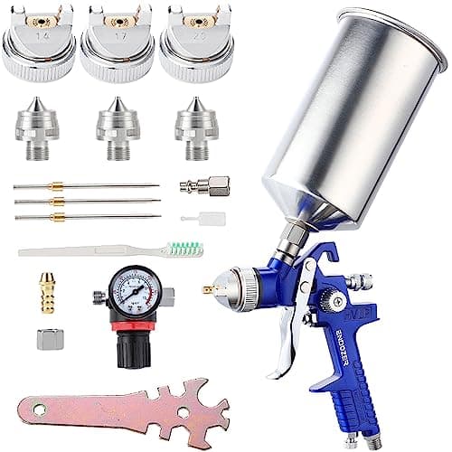 Professional HVLP Gravity Feed Air Spray Gun Set for Auto & Wall Painting