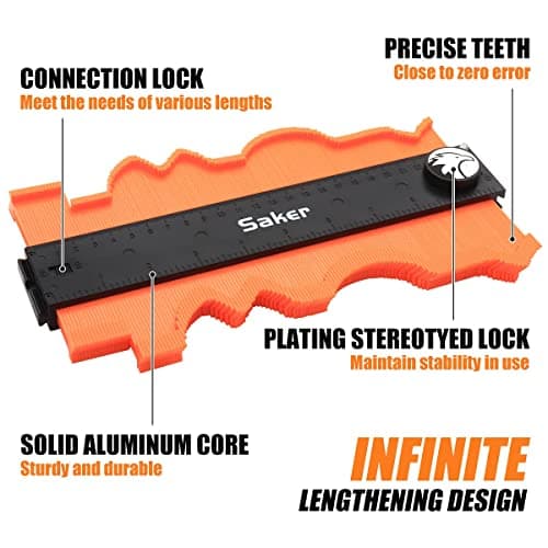 Saker Contour Gauge Profile Tool Combo Pack- Deep Hole Pencil & Irregular Shape Duplicator