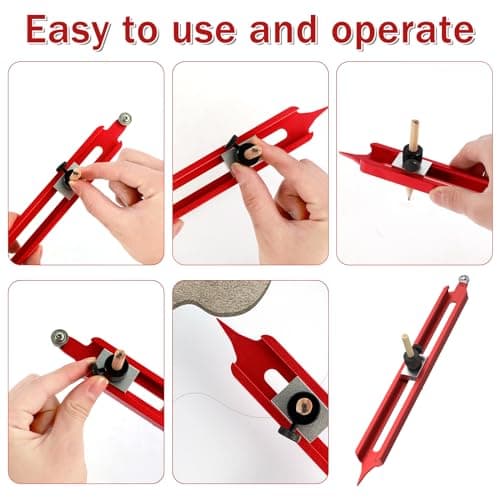Precise Contour Scribe Tool with Adjustable Pencil Holder