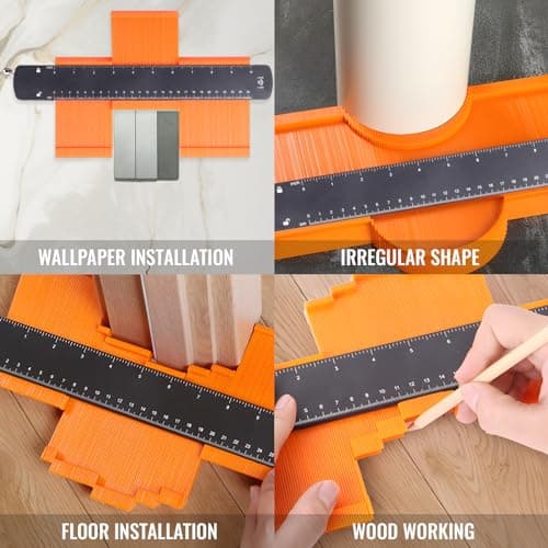 Contour Gauge Lock, 10" & 6" Widen Tool Set for Woodworking, Men Dad Gifts
