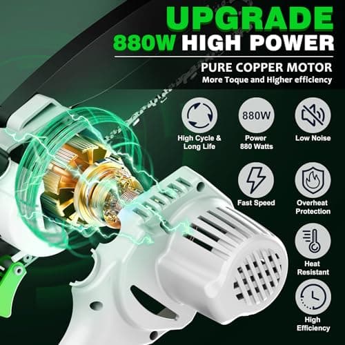 Cordless 6-inch Portable Electric Chain Saw with Auto Oiler & Security Lock