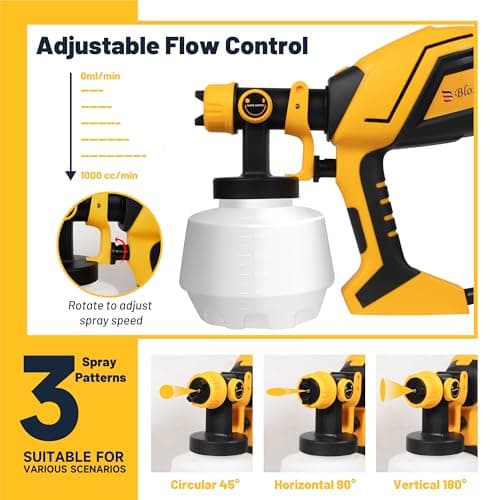High-Volume Low-Pressure (HVLP) 700 W Airless Paint Sprayer with 5 Copper Nozzles for House and Furniture Painting