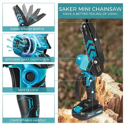 Saker 6 Inch Portable Cordless Electric Chainsaw