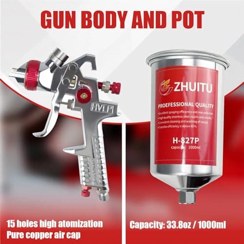 HVLP Air Spray Gun Kit for Car and Furniture Painting