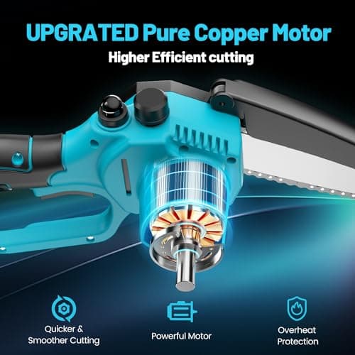Cordless 6-Inch Mini Chainsaw with Auto-Oiler & 2 Batteries - Ideal Gift for Men, Women, Seniors