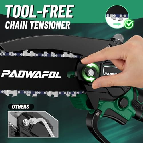 Cordless 6 Inch Mini Chainsaw with Automatic Oiler & 2PCS 21V Battery