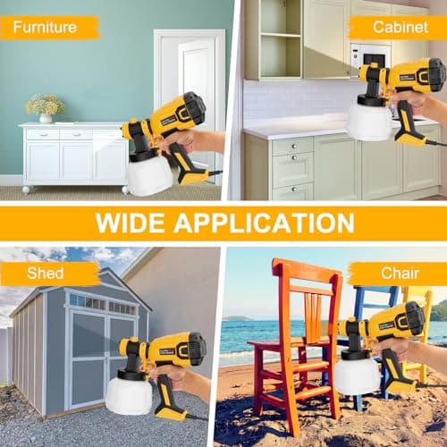High Power Electric Spray Paint Gun with 40 Fl Oz Container