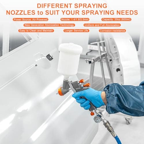 Professional REFINE Air Spray Gun for Automotive and Home Painting with Pressure Gauge