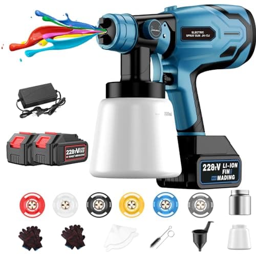 Electric Paint Sprayer with 21V 4.0Ah Batteries