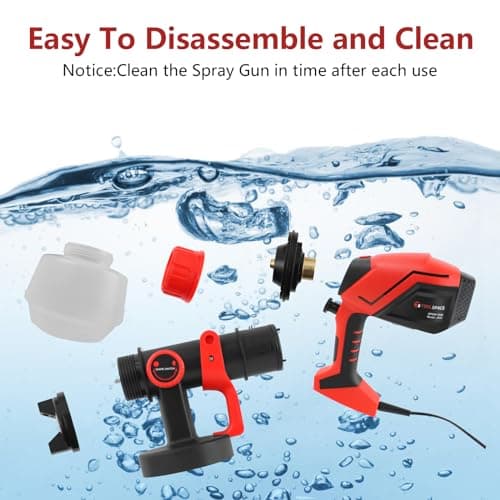 TOOLSPACE Paint Sprayer with 4 Nozzles & 3 Patterns for Home Use
