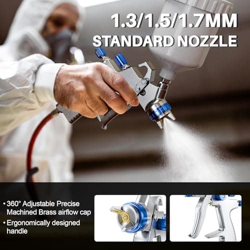 LVLP Precision Air Spray Gun Kit for Car & Home Painting