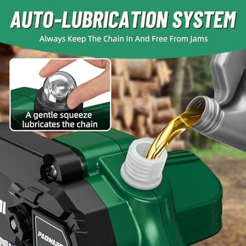 Cordless 6 Inch Mini Chainsaw with Automatic Oiler & 2PCS 21V Battery