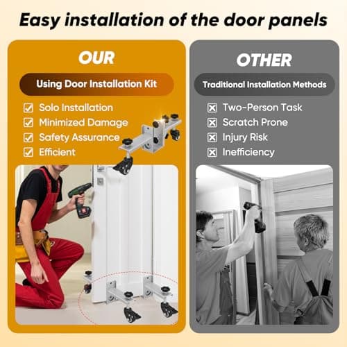 Saker 500LB Heavy Duty Door Installation Kit with Dolly & Anti-Slip Mat