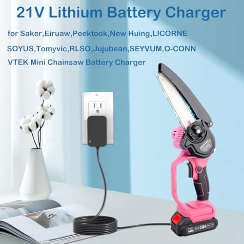 21V Mini Chainsaw Battery Charger for Eiruaw, Peektook, SOYUS, New Huing, RLSOO, Licorne, Tomyvic Li-ion Replacement AC