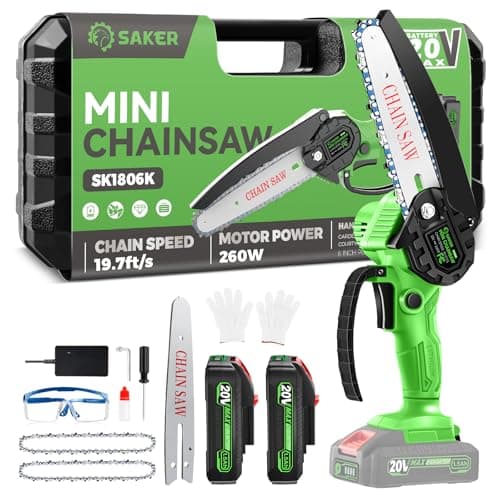 Saker Mini Chainsaw for Men|2025 Upgraded Mini Cordless Electric Chain Saw|Small Handheld Portable Chainsaw for Tree Trimmer and Garden,Father's Day Gift for Men Dad

Saker Mini Chainsaw|Mini Cordless Electric Chain Saw|Small Handheld Portable Batter