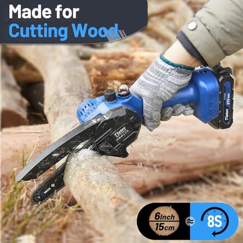 tietoc 6 Inch Cordless Electric Chainsaw - Portable & Easy to Use	for Men, Dad & Husband Gifts
