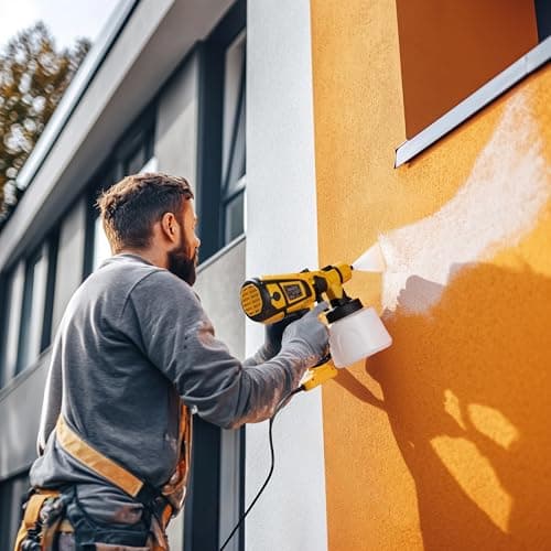 1000W Powerful HVLP Paint Sprayer for House Painting & Furniture - 4 Nozzles Easy to Clean