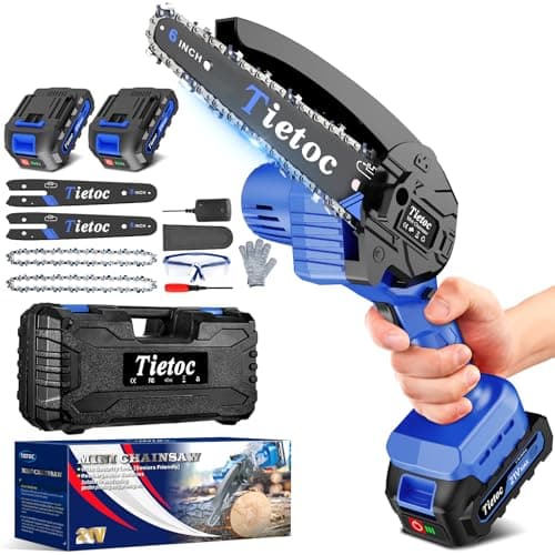 tietoc 6 Inch Cordless Electric Chainsaw - Portable & Easy to Use	for Men, Dad & Husband Gifts