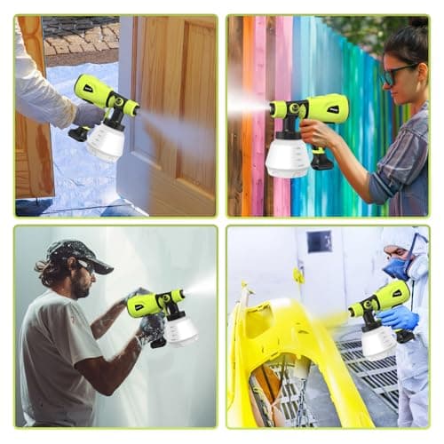 1000W High Power Electric Paint Sprayer with Adjustable Nozzle for Furniture & Home Painting Green