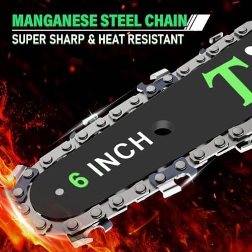 tietoc 6" Mini Chainsaw with 2 Batteries, Gifts for Men, Dad, Husband, Gardener