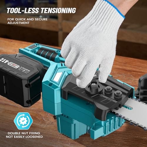Cordless 12-inch Battery Chainsaw for Trees Wood Cutting