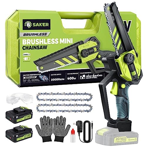 Saker Mini Brushless Chainsaw 6 Inch Cordless Electric Saw