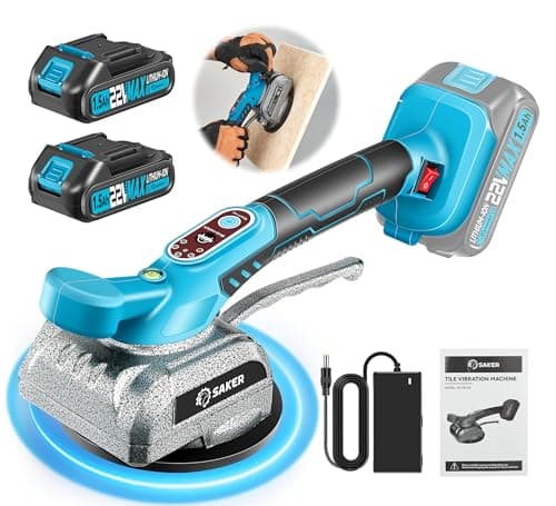 Saker Cordless Tile Vibration Tool with Digital Display