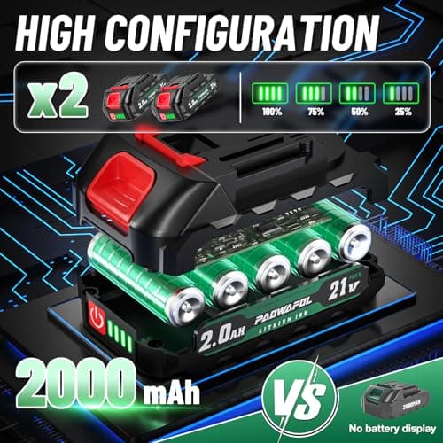 Cordless 6 Inch Mini Chainsaw with Automatic Oiler & 2PCS 21V Battery
