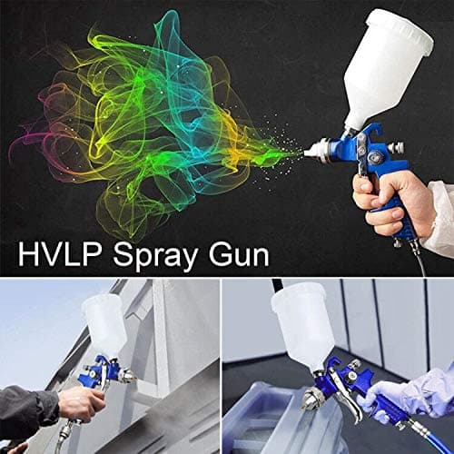 HVLP Spray Gun Kit with 1.4mm, 1.7mm, 2.0mm Nozzles for Car & Furniture Painting