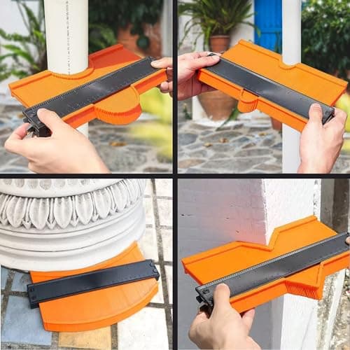 Contour Gauge Tool Set (10 & 5) | Shape Outline Tool for Woodworking & Construction