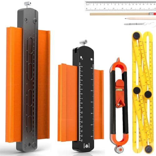 Contour Gauge Lock, 10" & 6" Widen Tool Set for Woodworking, Men Dad Gifts