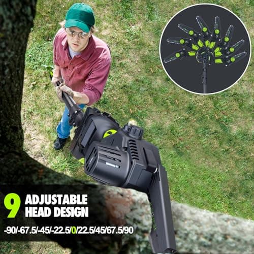 2-in-1 Cordless Pole Saw, 6.5lb Auto-Oiling Chainsaw, 15 FT Extension Pole, 2×21V Batteries