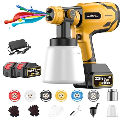 Electric Paint Sprayer with 21V 4.0Ah Batteries